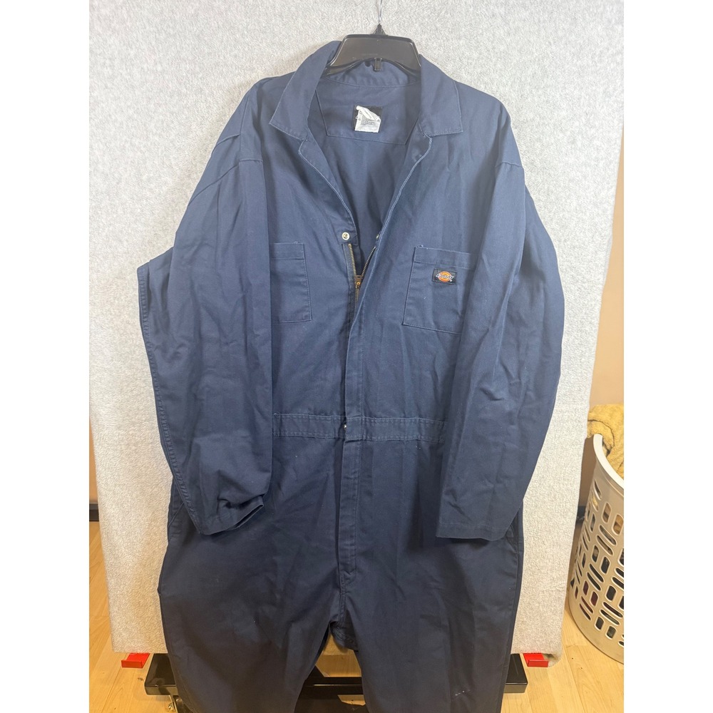 Dickies Mens Navy Blue Long Sleeve Zip Front Coveralls 2XLT 48611DN Jumpsuit